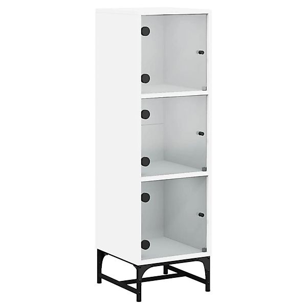 vidaXL Highboard mit Glastüren Weiß 35x37x120 cm 836560 günstig online kaufen