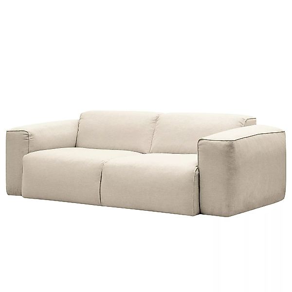 home24 Studio Copenhagen Sofa Hudson 2-Sitzer Beige Webstoff 228x71x102 cm günstig online kaufen