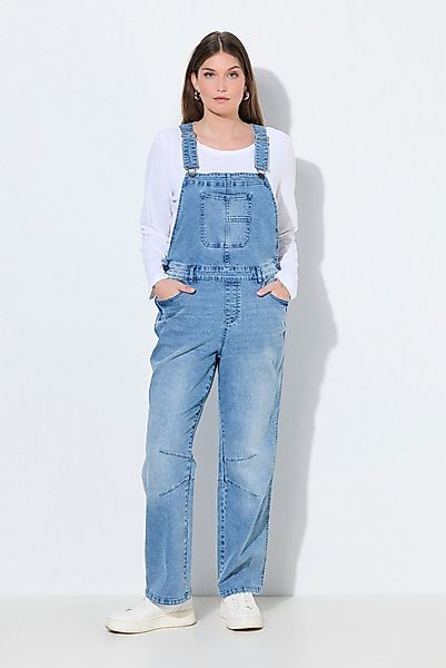 Ulla Popken Funktionshose Jeans-Latzhose Träger verstellbar seitliche Knöpf günstig online kaufen