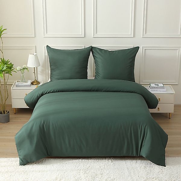 OKWISH Bettwäsche Bettwäsche-Set Bettbezug mit Kissenbezug Einfarbig Weich günstig online kaufen