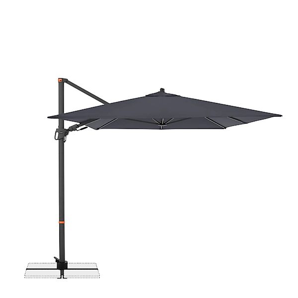 Doppler Ampelschirm 320 cm x 240 cm Anthrazit mit Kurbelmechanik günstig online kaufen