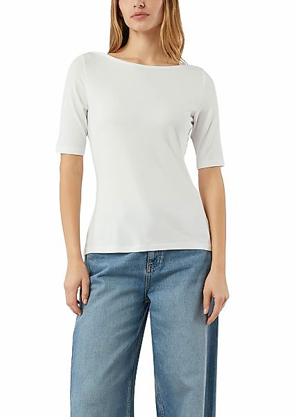 Comma T-Shirt halbarm, mit U-Boot.Ausschnitt günstig online kaufen