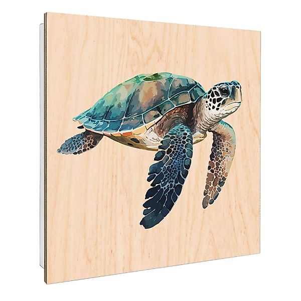 Banjado Großer Schlüsselbox Holz 30x30cm Weiß Scharnier Rechts 50 Haken Sch günstig online kaufen