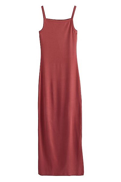 Next Trägerkleid Geripptes Maxikleid mit schmalen Trägern (1-tlg) günstig online kaufen