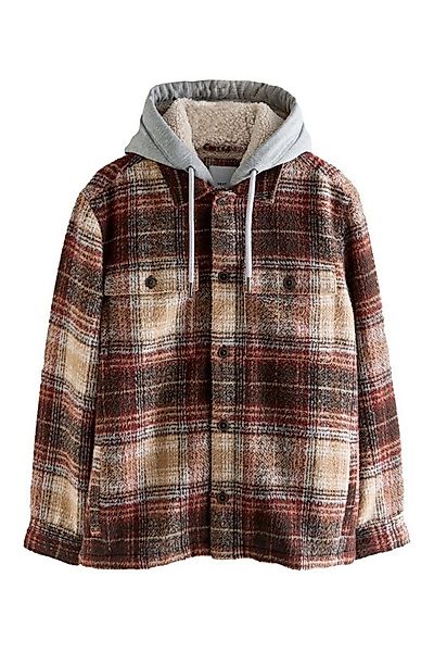 Next Hemdjacke Karierte Hemdjacke mit Kapuze und Borgfutter (1-St) günstig online kaufen