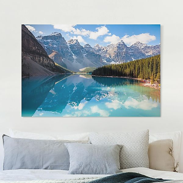 Leinwandbild Kristallklarer Bergsee günstig online kaufen