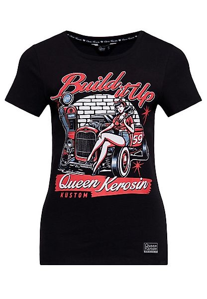 QueenKerosin Print-Shirt Build It Up (1-tlg) mit Hotrod und Pin-Up Artwork günstig online kaufen
