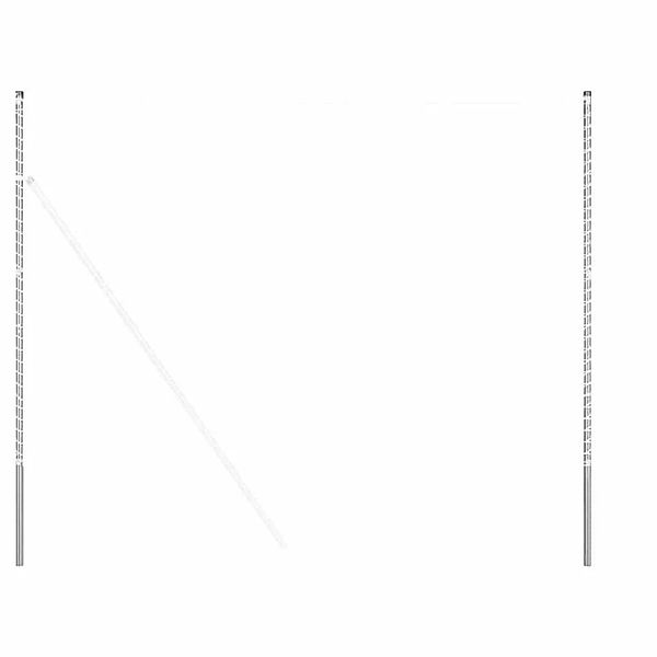 vidaXL Zaunpfosten 2 Stk Silber Pulverbeschichteter Stahl 42012799 günstig online kaufen