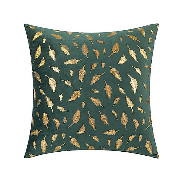 Sunicol Kissenbezug Samtkissenbezüge, Goldene Feder, 45x45cm, günstig online kaufen