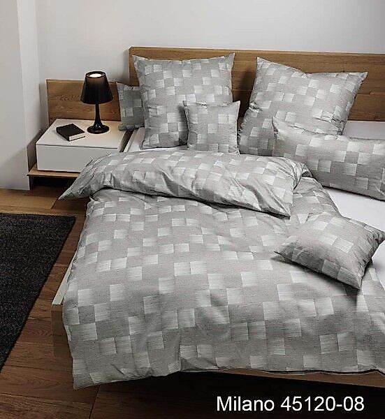 Janine Janine Mako-Satin Bettwäsche MILANO 45120 silbergrau Größe:  40x40 c günstig online kaufen