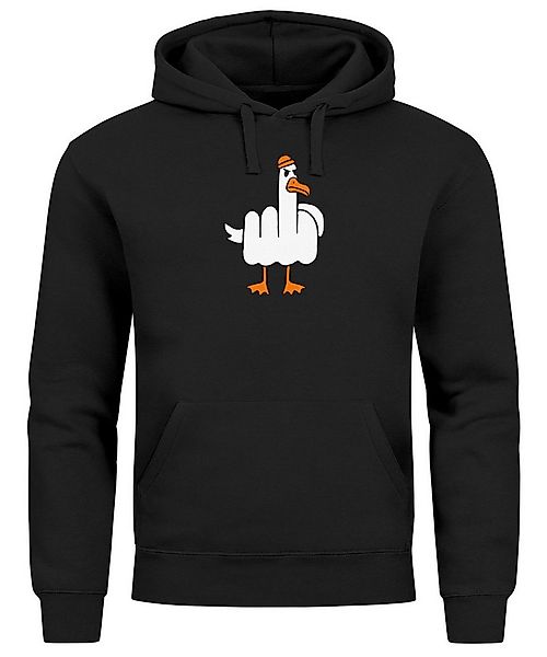 MoonWorks Hoodie Hoodie Herren Bedruckt Möve Mittelfinger Frontprint F*CK Y günstig online kaufen