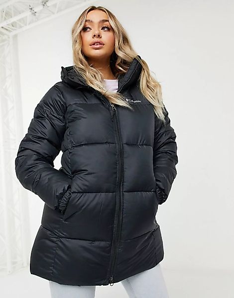 Columbia – Puffect – Mittellange Jacke in Schwarz günstig online kaufen