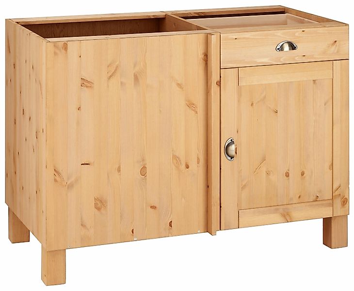 Home affaire Eckunterschrank "Oslo", 110 cm breit, aus massiver Kiefer, Met günstig online kaufen