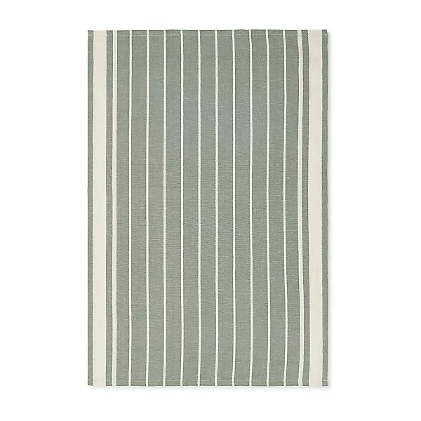 Striped Linen Cotton Geschirrtuch 50 x 70cm Green-white günstig online kaufen