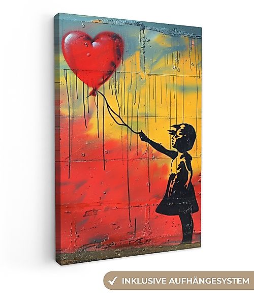 OneMillionCanvasses® Leinwandbild Banksy Style - Farbenfroh günstig online kaufen