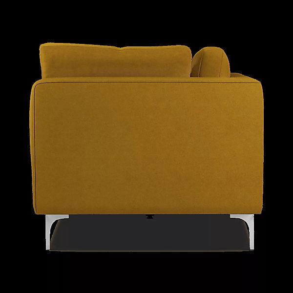 Monterosso 3-Sitzer Sofa, Samt in Senfgelb und Chrom - MADE.com günstig online kaufen