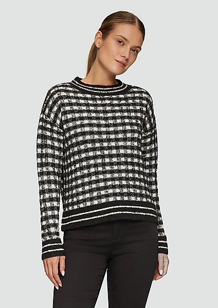 s.Oliver Longpullover Strickpullover Strickpullover mit Karomuster günstig online kaufen