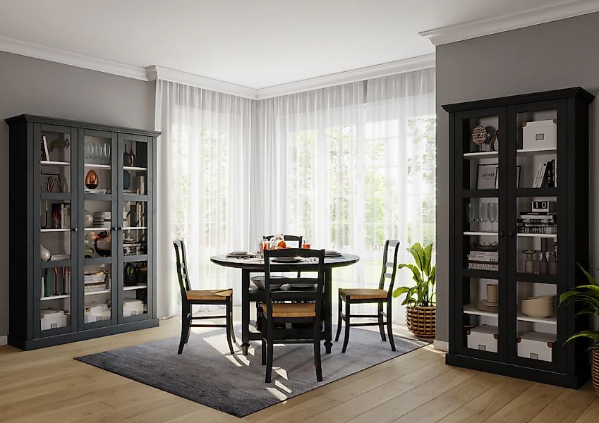 OTTO home Vitrine "Melissa" aus massiver Kiefer, mit viel Stauraum günstig online kaufen