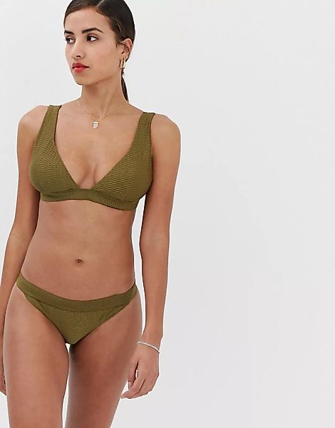 Y.A.S – Strukturierte Bikinihose-Grün günstig online kaufen