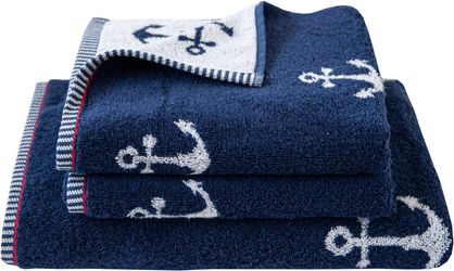 Dyckhoff Handtuch Set "Maritim, Sea Stripe" Set 3 Stk. Frottier 2 Handtüche günstig online kaufen