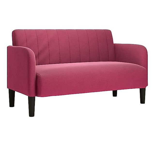 vidaXL Sofa Zweisitzer-Sofa Weinrot 109 cm Samt, 1 Teile günstig online kaufen