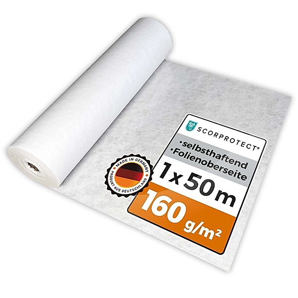 Scorprotect Abdeckvlies 50 M X 100 M Weiß 160 G Pro M² Selbsthaftend Bodens günstig online kaufen