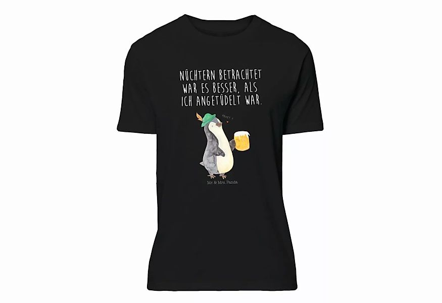 Mr. & Mrs. Panda T-Shirt Pinguin Bier - Schwarz - Geschenk, Party, Nachthem günstig online kaufen