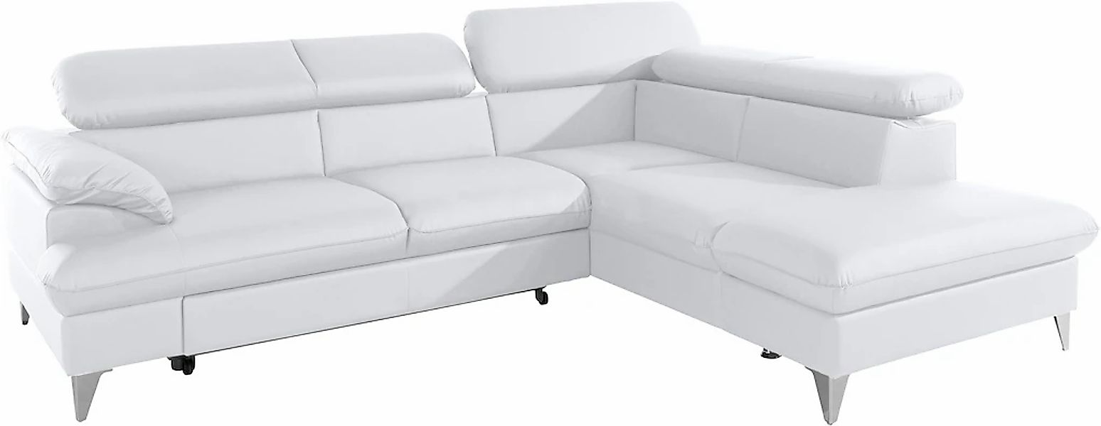 COTTA Ecksofa »Caluso L-Form« mit Kopfteilverstellung, wahlweise mit Bettfu günstig online kaufen