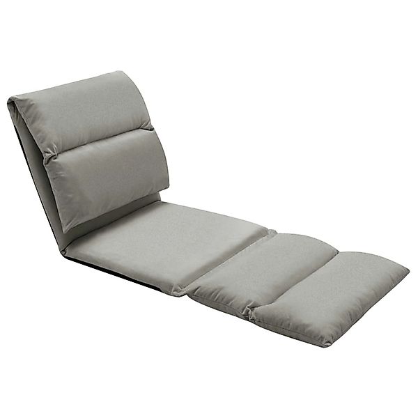 vidaXL Chaiselongue Bodenstuhl Faltbar Dunkelgrau Mikrofaser, günstig online kaufen