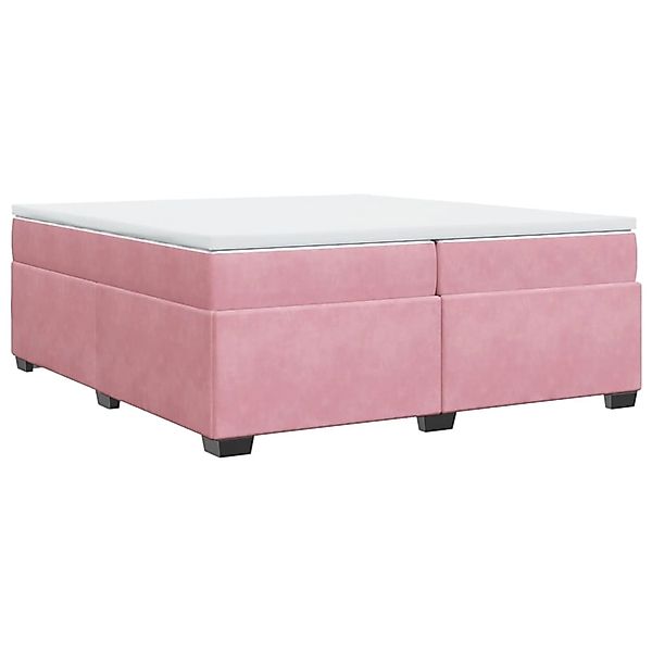 vidaXL Boxspringbett mit Matratze Rosa 200x200 cm Samt2099259 günstig online kaufen