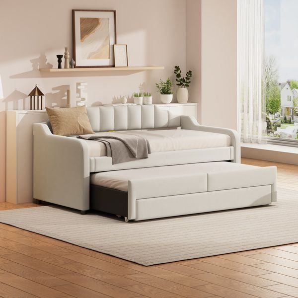 STILVORA Schlafsofa Polsterbett 90x200 mit matratze günstig online kaufen