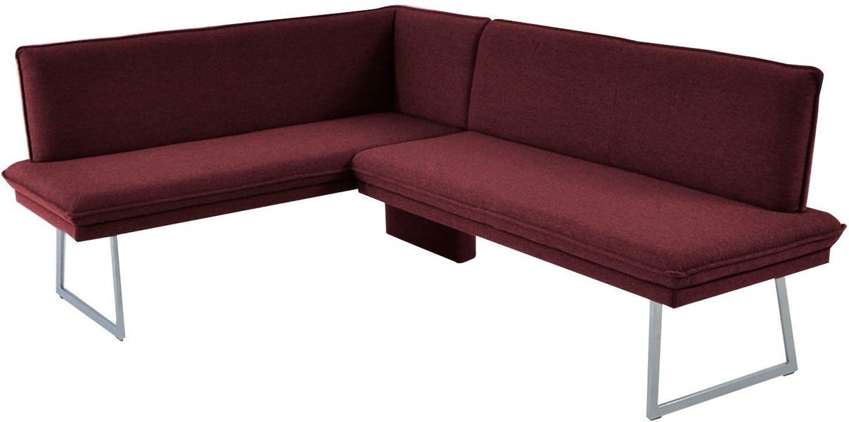 K+W Komfort & Wohnen Eckbank mit Sattlernaht und schmaler Kufe, langer Sche günstig online kaufen