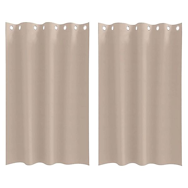 vidaXL Verdunkelungs-Vorhänge mit Ringen Taupe Polyester 4107329 günstig online kaufen