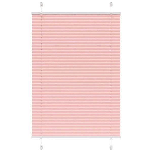 vidaXL Plissee Rosa 100x100 cm Stoffbreite 99,4 cm Polyester 4015432 günstig online kaufen