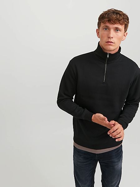 Jack & Jones Sweatshirt "JJEBRADLEY SWEAT HALF ZIP NOOS", Materialmix, rela günstig online kaufen