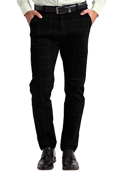 BlauerHafen Chinohose Herren Formaler Check Hose günstig online kaufen