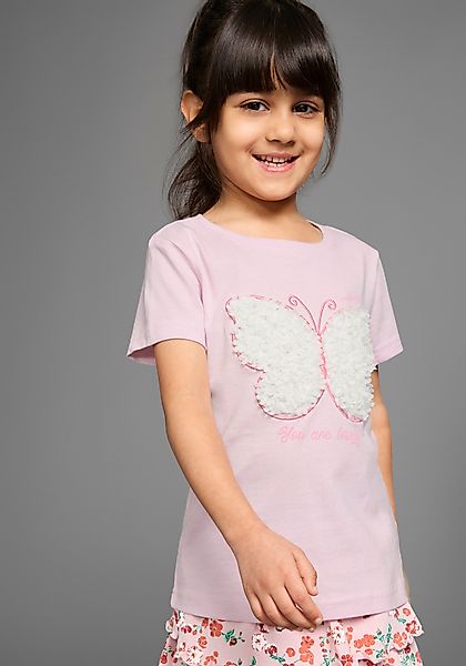 KangaROOS T-Shirt Aufwendige Schmetterling-Applikation T-Shirt mit günstig online kaufen