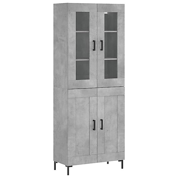 vidaXL Highboard Betongrau 69,5x34x180 cm Holzwerkstoff 3198341 günstig online kaufen
