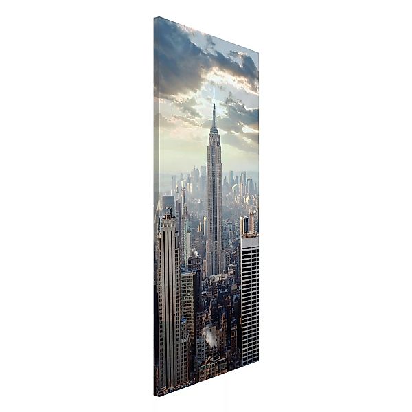 Magnettafel Architektur & Skyline - Hochformat 1:2 Sonnenaufgang in New Yor günstig online kaufen