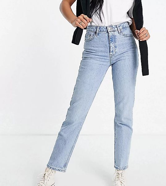 Topshop Tall – Ausgeblichene Jeans mit geradem Schnitt aus Bio-Baumwolle mi günstig online kaufen