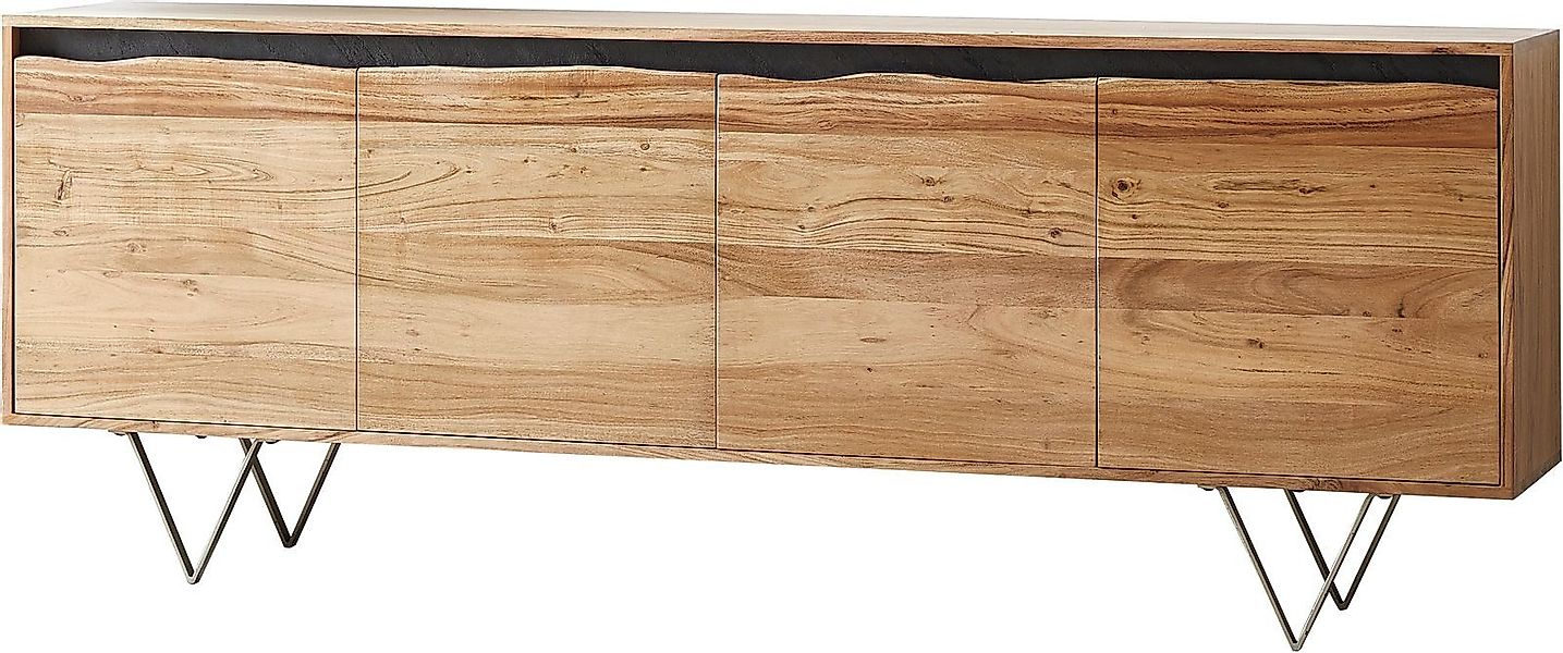 DELIFE Sideboard Stonegrace, Natur 200x45x75 cm günstig online kaufen