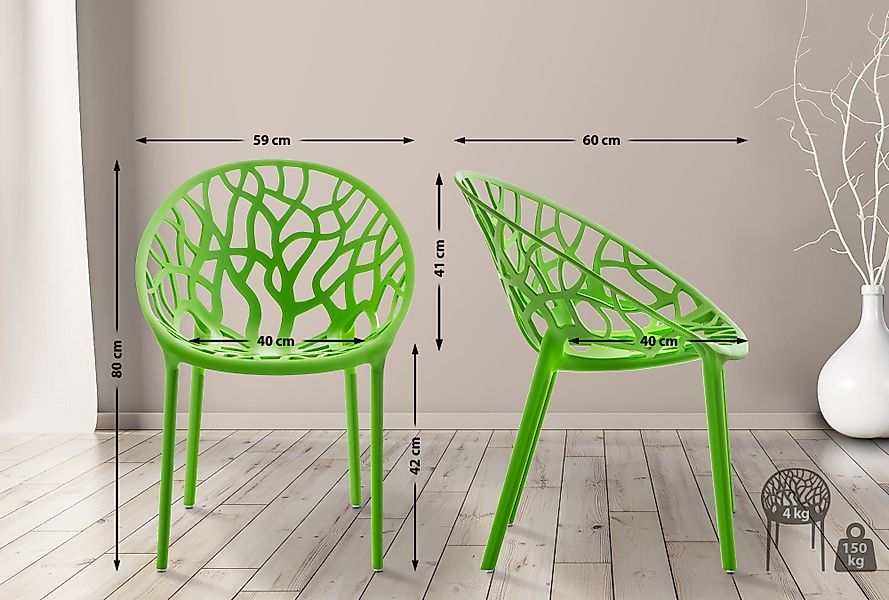 CLP Gartenstuhl Hope (4er Set), Kunststoff, günstig online kaufen