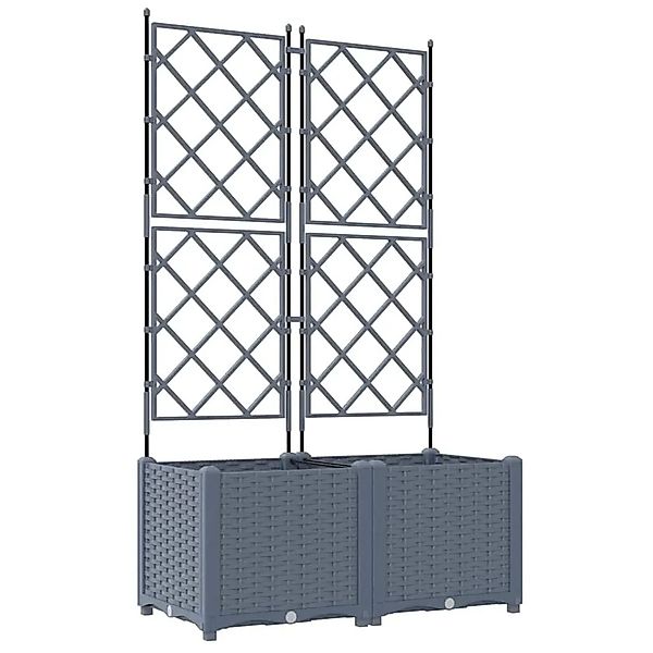 vidaXL Garten-Pflanzgefäß 2 Stk Hellgrau 80 x 40 x 143 cm Stahl 42002884 günstig online kaufen