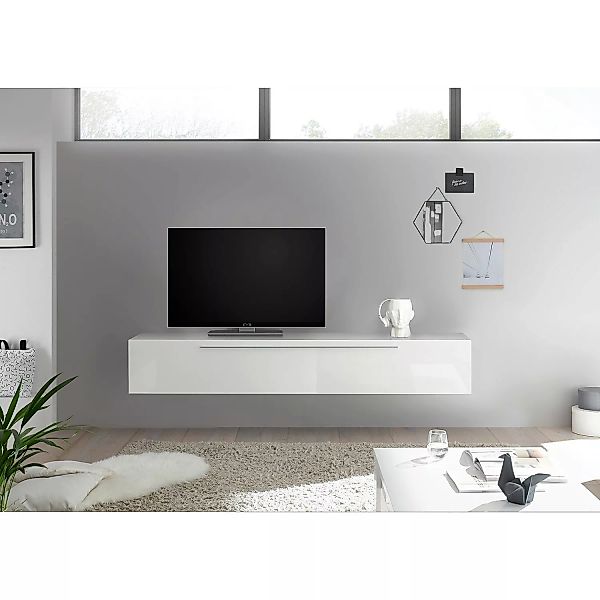 home24 LC Spa TV-Lowboard Infinity Hochglanz Weiß Spanplatte 210x34x35 cm ( günstig online kaufen