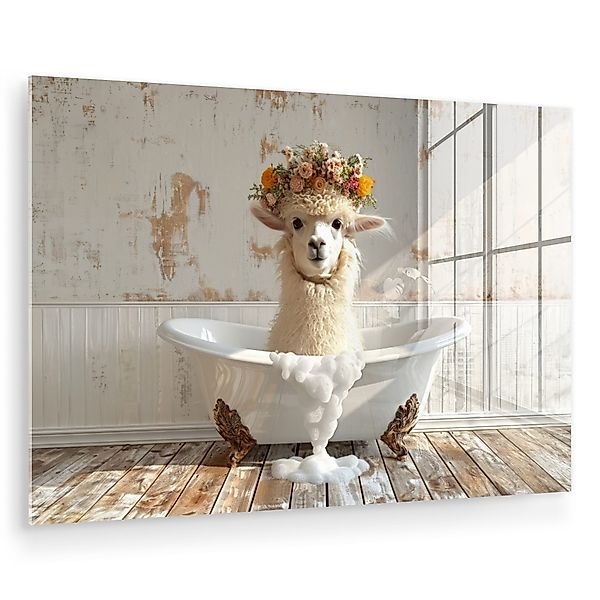 MuchoWow Acrylglasbild Vintage - Alpaka - günstig online kaufen