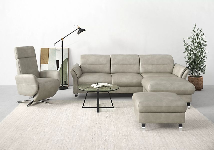 sit&more Ecksofa "Grenoble L-Form mit Federkern", wahlweise mit Bettfunktio günstig online kaufen