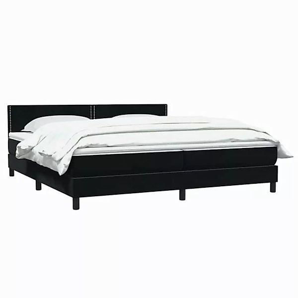 vidaXL Bett Boxspringbett mit Matratze Schwarz 180x220 cm Samt günstig online kaufen