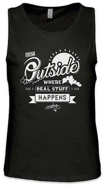Urban Backwoods Tanktop Visit Outside Nerd Ärmelloses T-Shirt Big Retro Gam günstig online kaufen