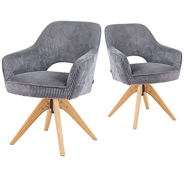 DUBI Möbel Polsterstuhl Mika-Lena 2er-Set, Federkern, günstig online kaufen