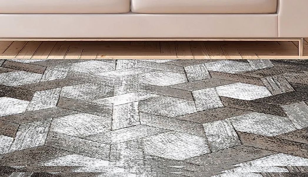calo-deluxe Teppich "Astro 301" rechteckig 14 mm Höhe Kurzflor, Wohnzimmer günstig online kaufen